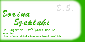 dorina szeplaki business card